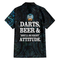 Personalized New Zealand Darts Beer Family Matching Tank Maxi Dress and Hawaiian Shirt Paua Shell Aotearoa Maori Tattoo LT14 - Polynesian Pride