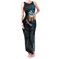 Personalized New Zealand Darts Beer Family Matching Tank Maxi Dress and Hawaiian Shirt Paua Shell Aotearoa Maori Tattoo LT14 Mom's Dress Black - Polynesian Pride