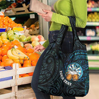 Personalized New Zealand Darts Beer Grocery Bag Paua Shell Aotearoa Maori Tattoo - Polynesian Pride