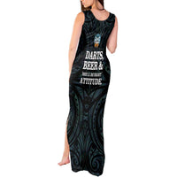 Personalized New Zealand Darts Beer Tank Maxi Dress Paua Shell Aotearoa Maori Tattoo LT14 - Polynesian Pride