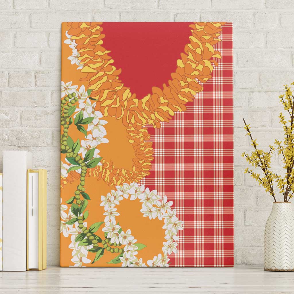 Prince Kuhio Aloha Hawaii Canvas Wall Art Plumeria Ilima Lei Palaka Motifs