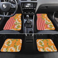 Prince Kuhio Aloha Hawaii Car Mats Plumeria Ilima Lei Palaka Motifs