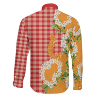 Prince Kuhio Aloha Hawaii Family Matching Off Shoulder Maxi Dress and Hawaiian Shirt Plumeria Ilima Lei Palaka Motifs LT14 - Polynesian Pride