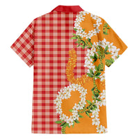 Prince Kuhio Aloha Hawaii Family Matching Summer Maxi Dress and Hawaiian Shirt Plumeria Ilima Lei Palaka Motifs LT14 - Polynesian Pride