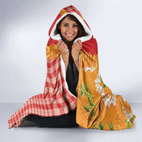 Prince Kuhio Aloha Hawaii Hooded Blanket Plumeria Ilima Lei Palaka Motifs