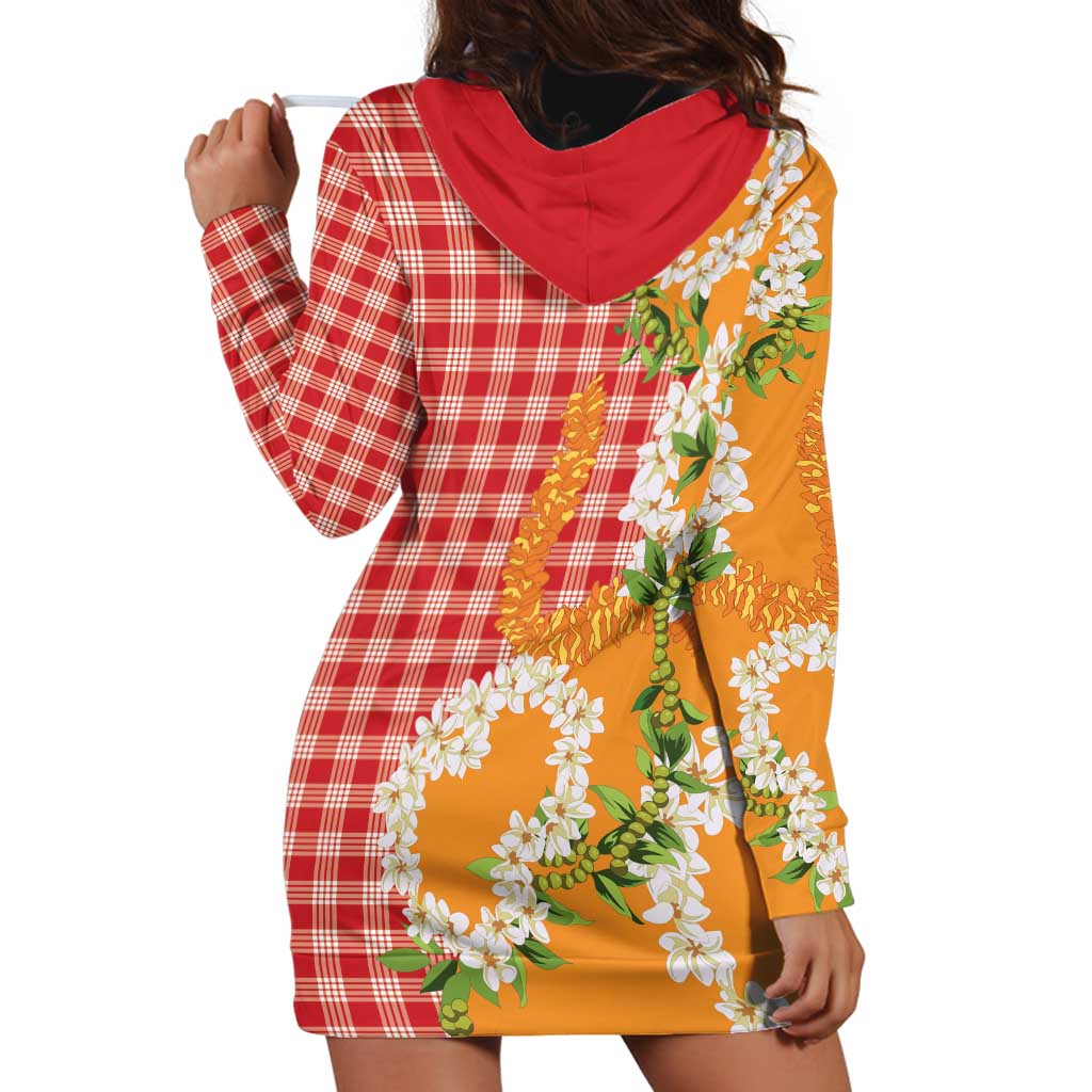 Prince Kuhio Aloha Hawaii Hoodie Dress Plumeria Ilima Lei Palaka Motifs LT14 - Polynesian Pride