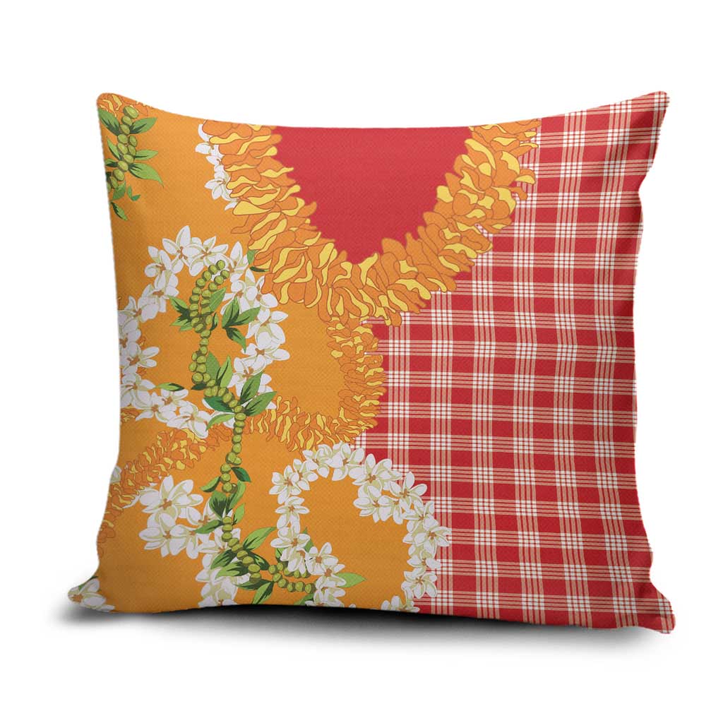 Prince Kuhio Aloha Hawaii Pillow Cover Plumeria Ilima Lei Palaka Motifs