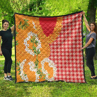 Prince Kuhio Aloha Hawaii Quilt Plumeria Ilima Lei Palaka Motifs