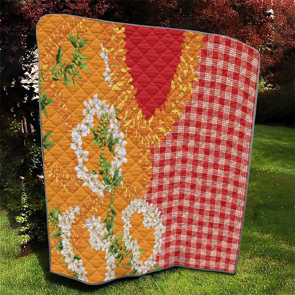 Prince Kuhio Aloha Hawaii Quilt Plumeria Ilima Lei Palaka Motifs