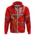 Custom Tonga College Alete Hoodie Class of Year Kolisi Tonga Ngatu Pattern LT14 Zip Hoodie Red - Polynesian Pride