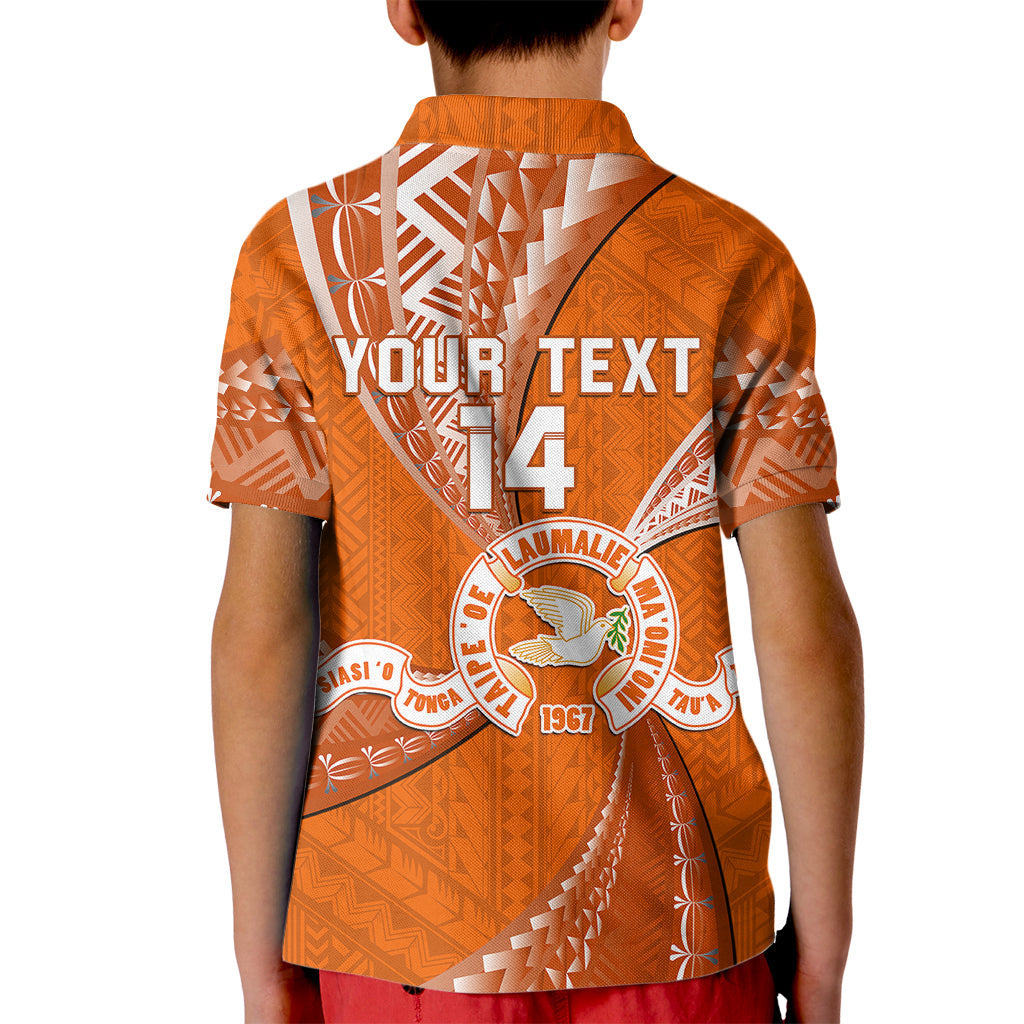 Personalised Tonga Tailulu College Kid Polo Shirt Tongan Ngatu Pattern LT14 - Polynesian Pride