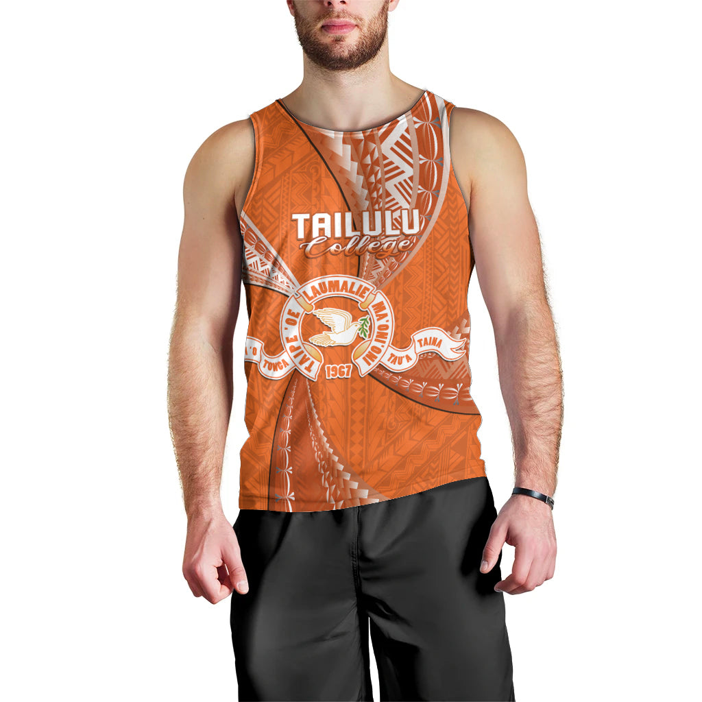 Personalised Tonga Tailulu College Men Tank Top Class Of Year Tongan Ngatu Pattern LT14 - Polynesian Pride