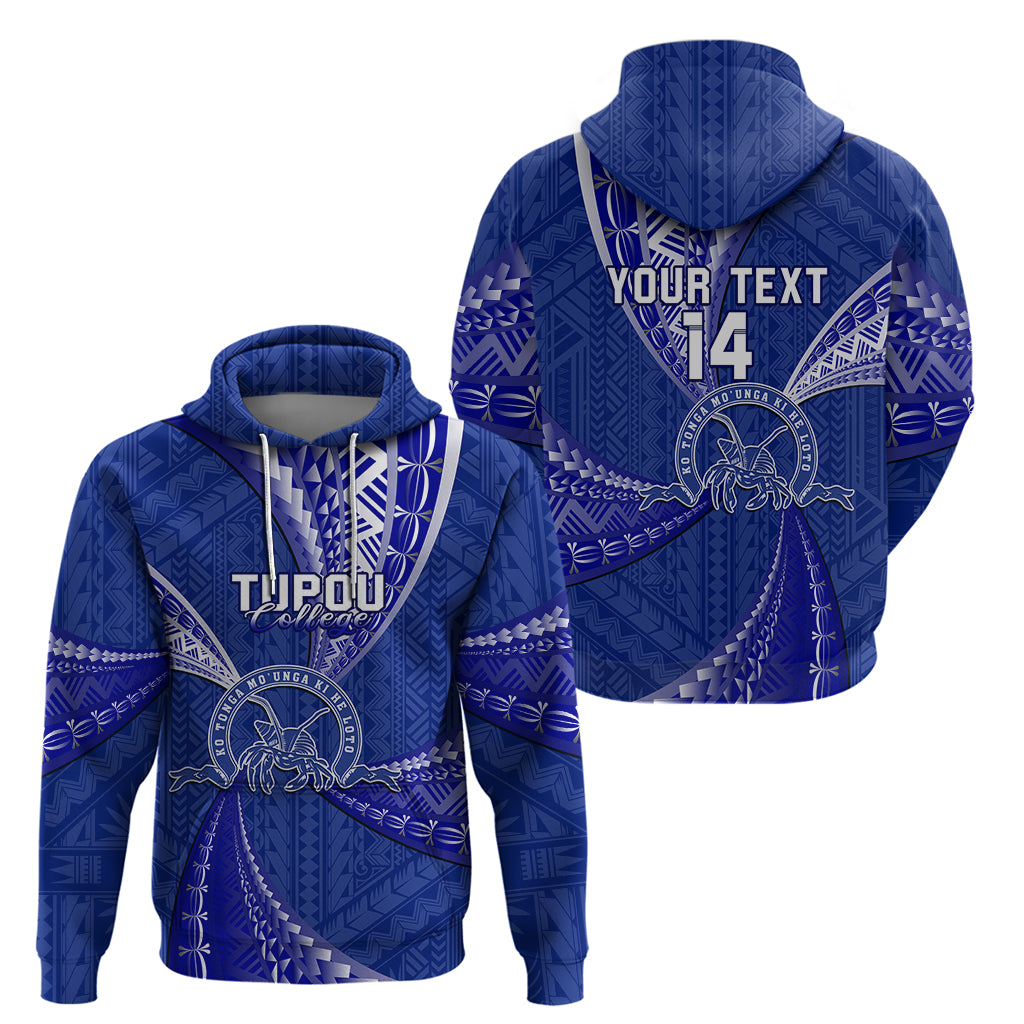 Custom Tonga Tupou College Hoodie Tongan Ngatu Pattern LT14 - Polynesian Pride