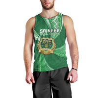 Personalised Tonga Saineha High School Men Tank Top Class Of Year Tongan Ngatu Pattern LT14 - Polynesian Pride