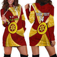 Personalised Tonga High School Hoodie Dress Tongan Ngatu Pattern LT14 - Polynesian Pride