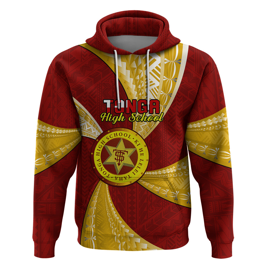 Custom Tonga High School Hoodie Class of Year Tongan Ngatu Pattern LT14 Pullover Hoodie Maroon - Polynesian Pride