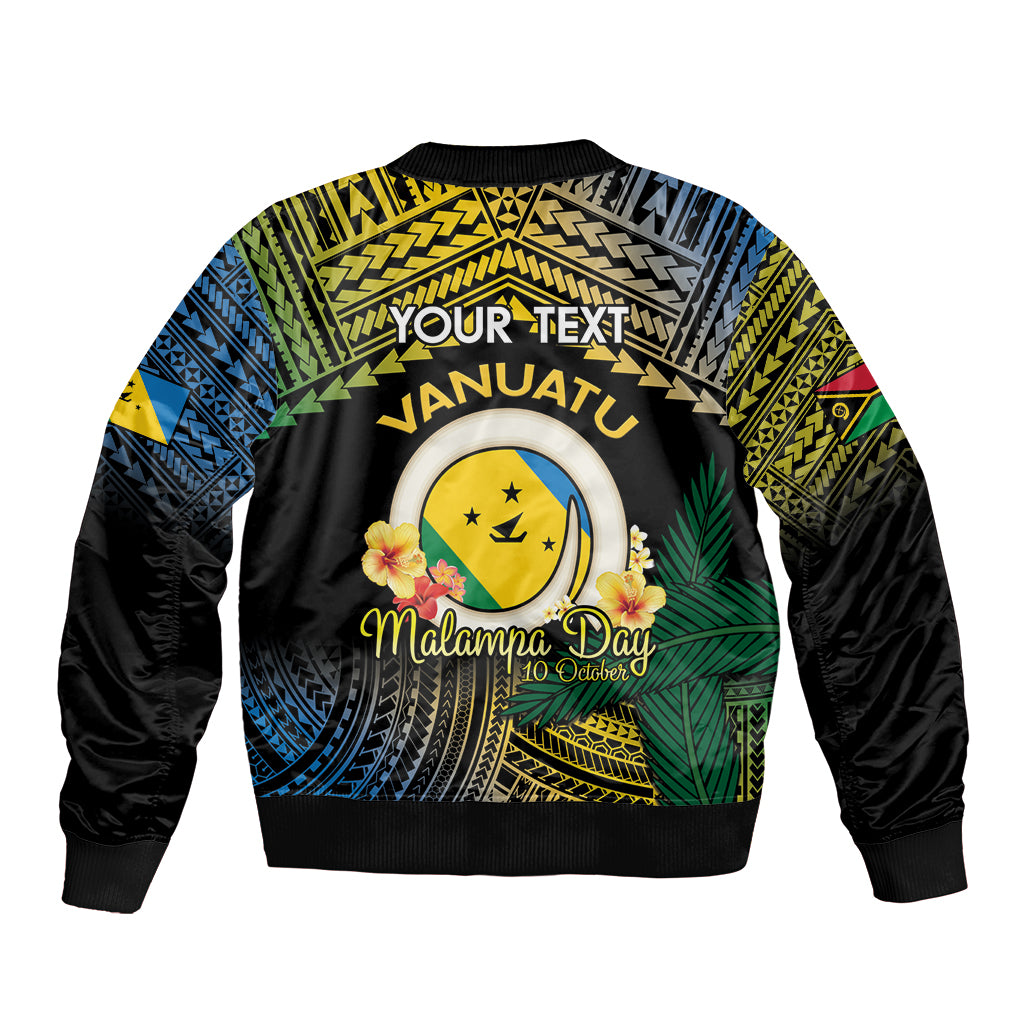 Personalised Malampa Day Bomber Jacket Vanuatu Provinces Polynesian Pattern LT14 - Polynesian Pride