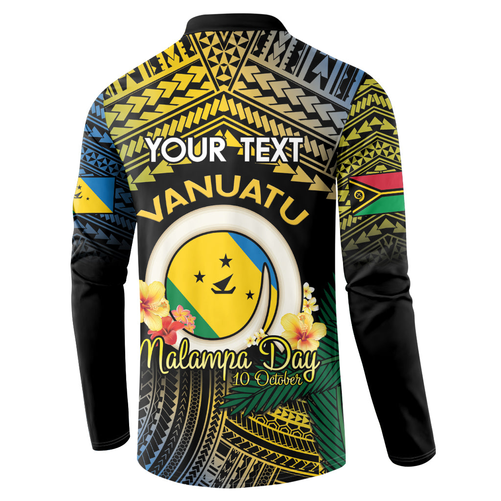 Personalised Malampa Day Button Sweatshirt Vanuatu Provinces Polynesian Pattern LT14 - Polynesian Pride