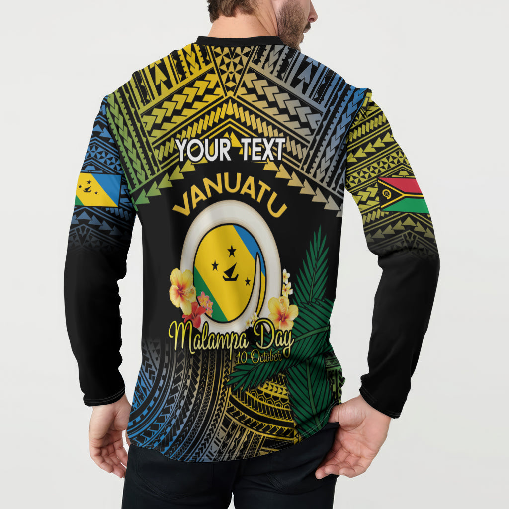 Personalised Malampa Day Button Sweatshirt Vanuatu Provinces Polynesian Pattern LT14 - Polynesian Pride