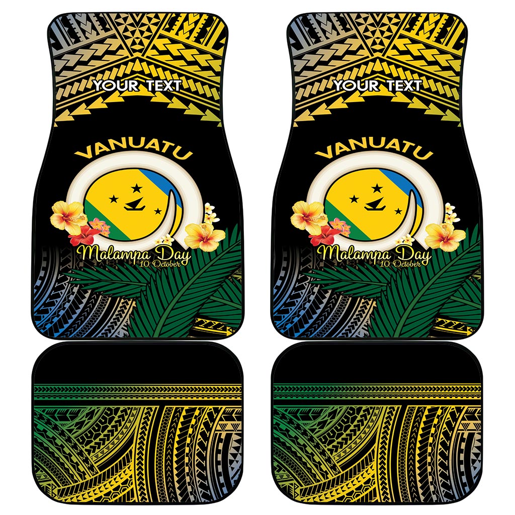 Personalised Malampa Day Car Mats Vanuatu Provinces Polynesian Pattern