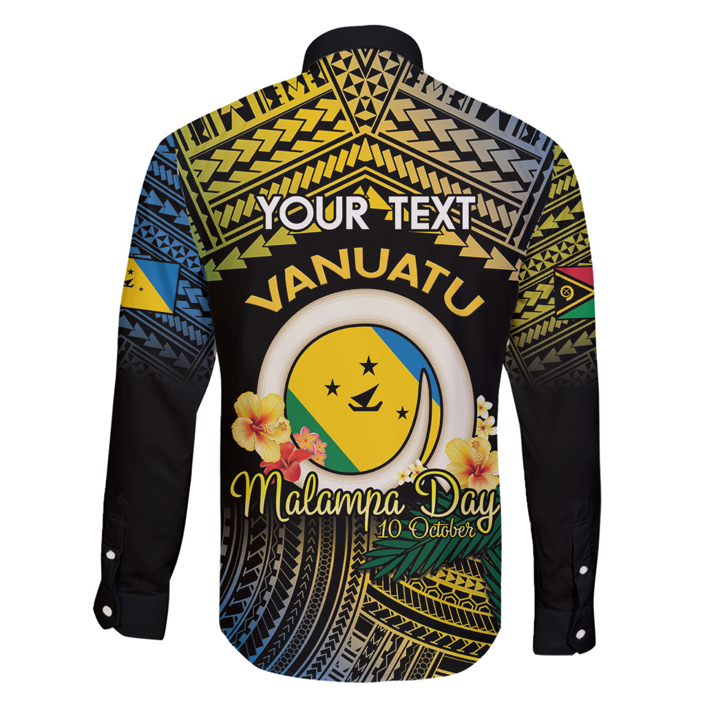 Personalised Malampa Day Family Matching Long Sleeve Bodycon Dress and Hawaiian Shirt Vanuatu Provinces Polynesian Pattern