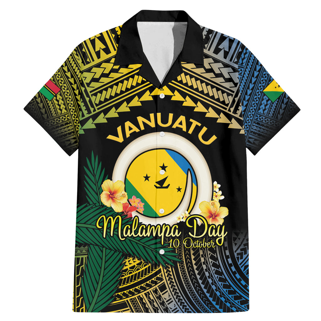 Personalised Malampa Day Family Matching Mermaid Dress and Hawaiian Shirt Vanuatu Provinces Polynesian Pattern