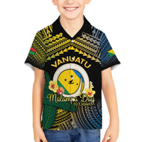 Personalised Malampa Day Family Matching Puletasi and Hawaiian Shirt Vanuatu Provinces Polynesian Pattern