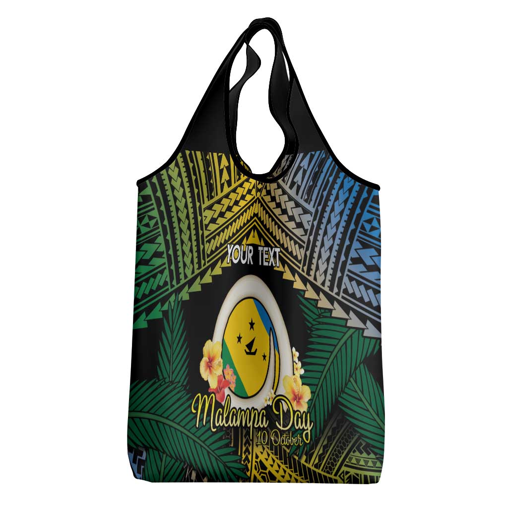 Personalised Malampa Day Grocery Bag Vanuatu Provinces Polynesian Pattern