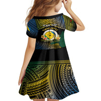 Personalised Malampa Day Kid Short Sleeve Dress Vanuatu Provinces Polynesian Pattern LT14 - Polynesian Pride