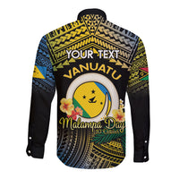 Personalised Malampa Day Long Sleeve Button Shirt Vanuatu Provinces Polynesian Pattern