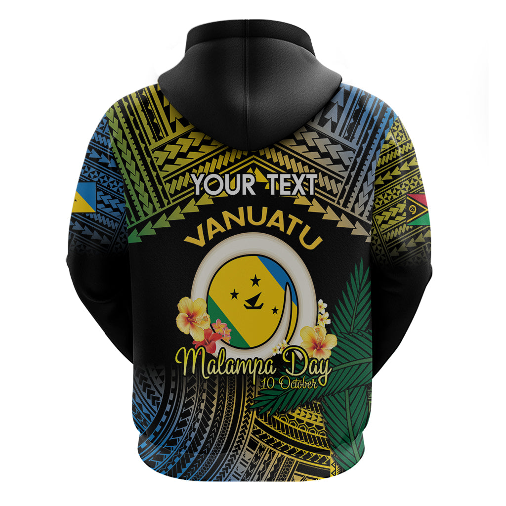 Personalised Malampa Day Zip Hoodie Vanuatu Provinces Polynesian Pattern