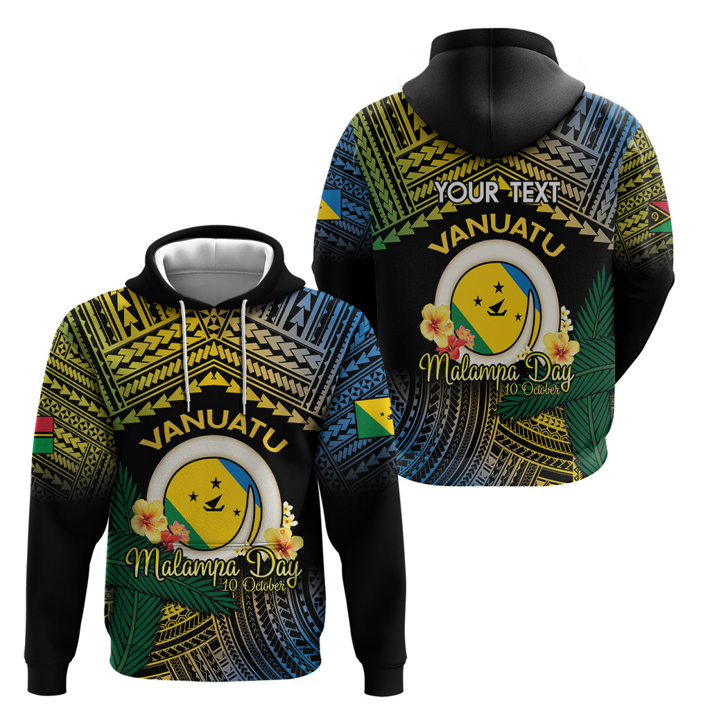 Personalised Malampa Day Zip Hoodie Vanuatu Provinces Polynesian Pattern