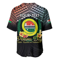 Personalised Penama Day Baseball Jersey Vanuatu Provinces Polynesian Pattern