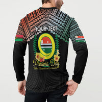 Personalised Penama Day Button Sweatshirt Vanuatu Provinces Polynesian Pattern LT14 - Polynesian Pride
