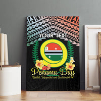 Personalised Penama Day Canvas Wall Art Vanuatu Provinces Polynesian Pattern