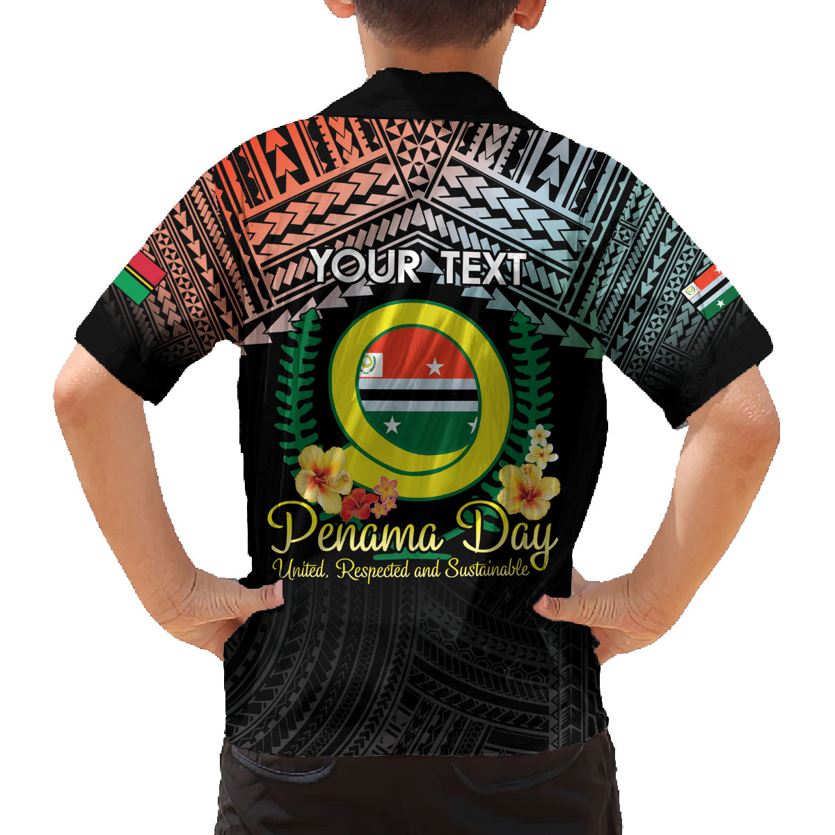 Personalised Penama Day Family Matching Puletasi and Hawaiian Shirt Vanuatu Provinces Polynesian Pattern LT14 - Polynesian Pride