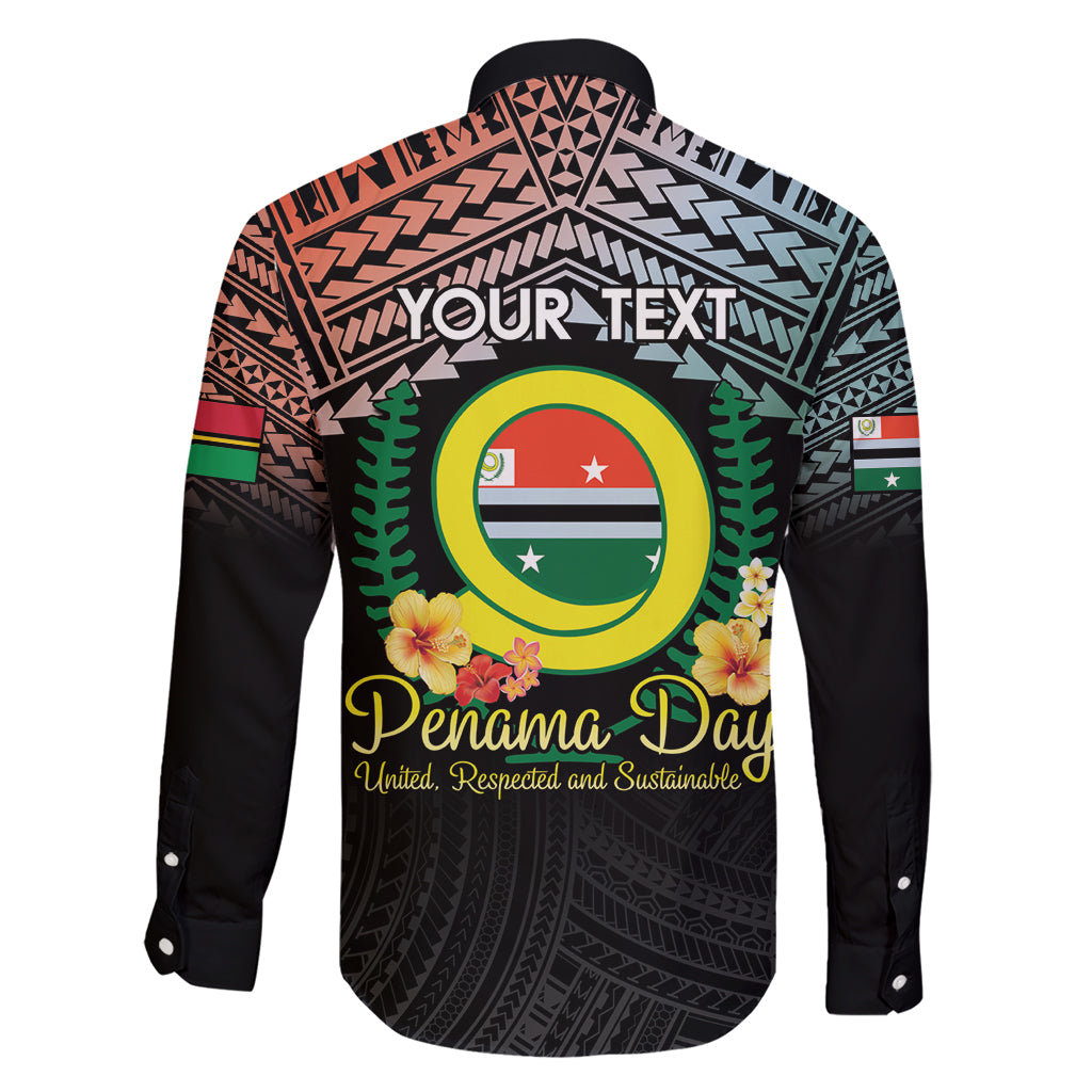 Personalised Penama Day Family Matching Short Sleeve Bodycon Dress and Hawaiian Shirt Vanuatu Provinces Polynesian Pattern