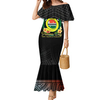 Personalised Penama Day Mermaid Dress Vanuatu Provinces Polynesian Pattern LT14 Women Black - Polynesian Pride