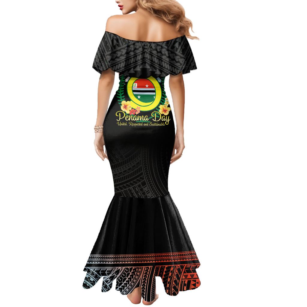 Personalised Penama Day Mermaid Dress Vanuatu Provinces Polynesian Pattern LT14 - Polynesian Pride