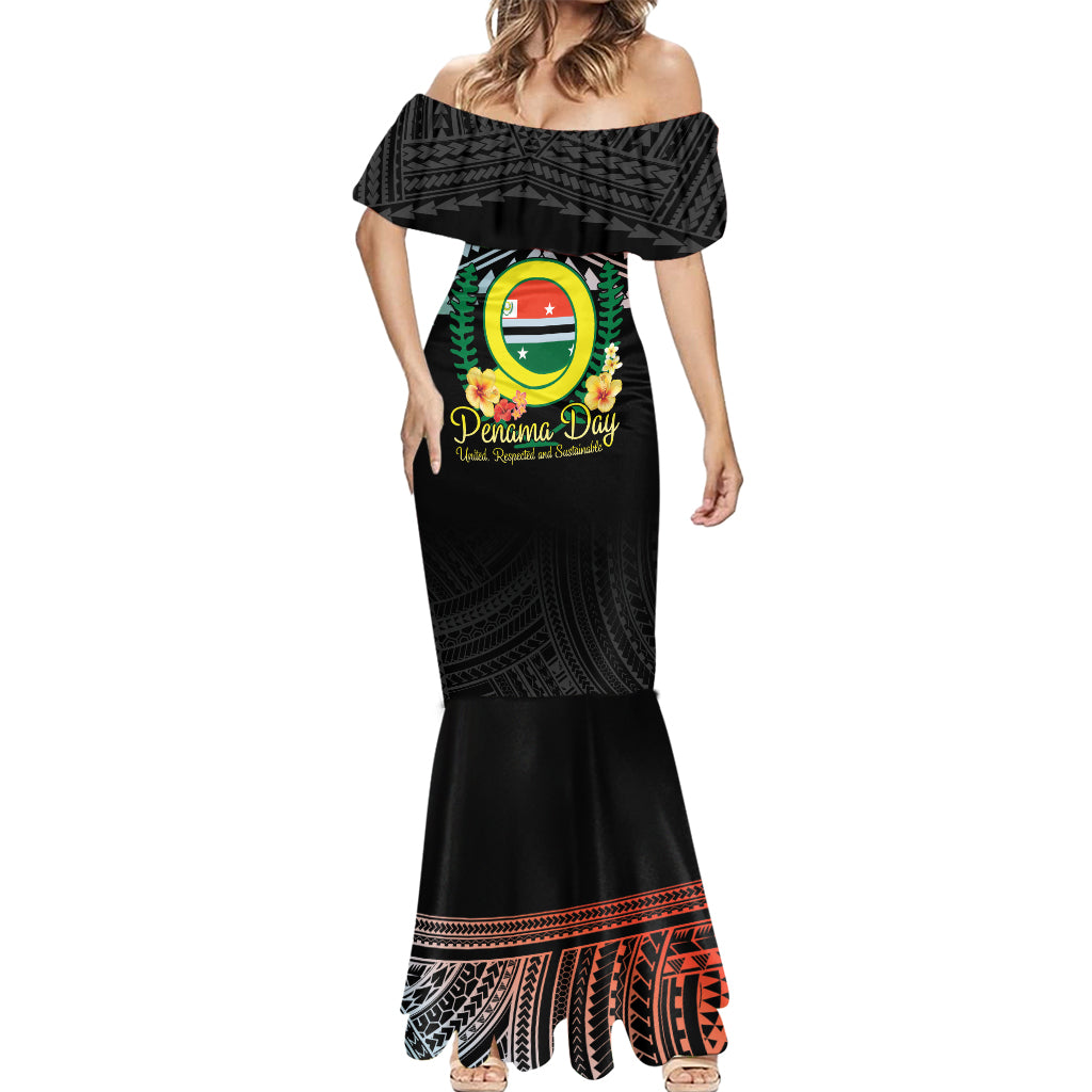 Personalised Penama Day Mermaid Dress Vanuatu Provinces Polynesian Pattern LT14 - Polynesian Pride