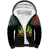 Personalised Penama Day Sherpa Hoodie Vanuatu Provinces Polynesian Pattern LT14 Unisex Black - Polynesian Pride