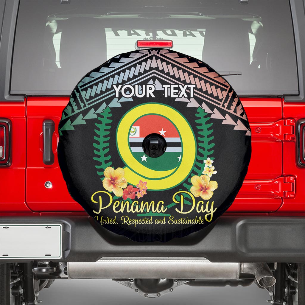 Personalised Penama Day Spare Tire Cover Vanuatu Provinces Polynesian Pattern