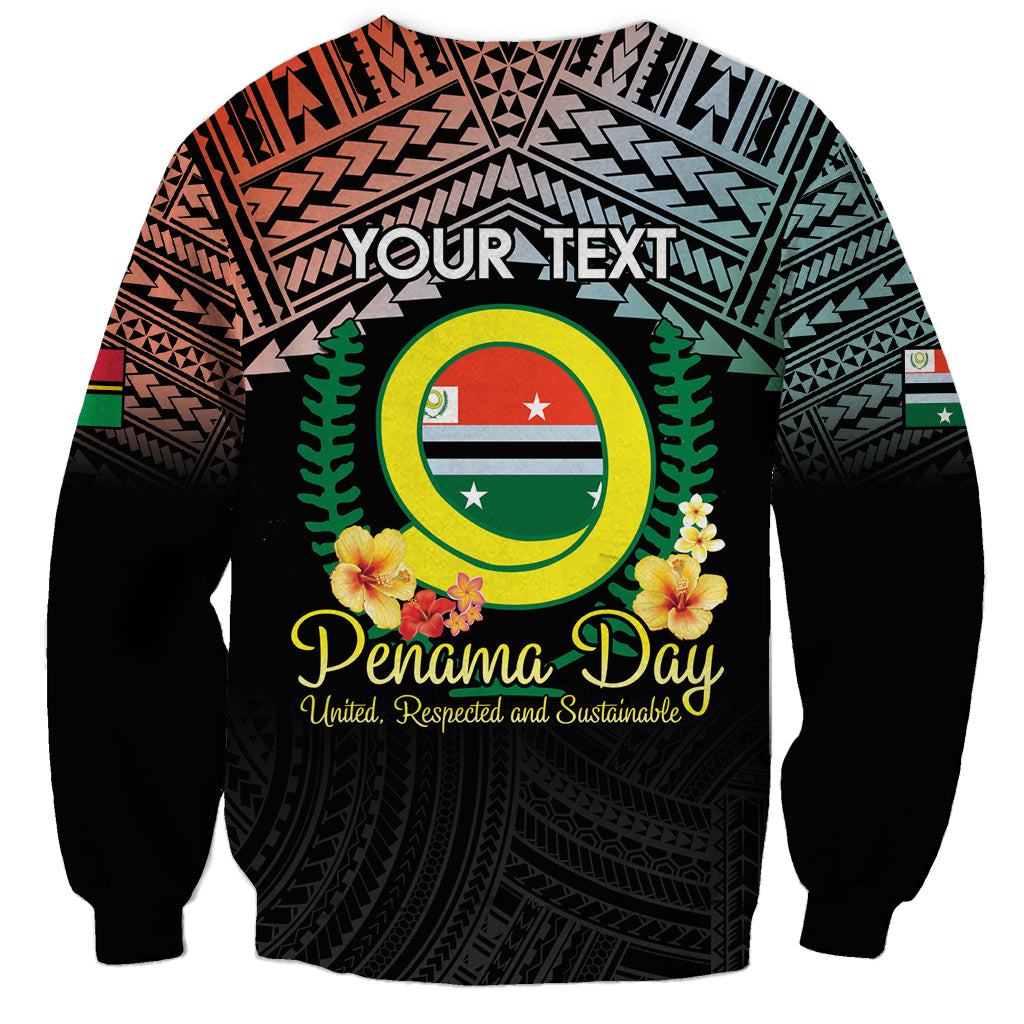 Personalised Penama Day Sweatshirt Vanuatu Provinces Polynesian Pattern LT14 - Polynesian Pride