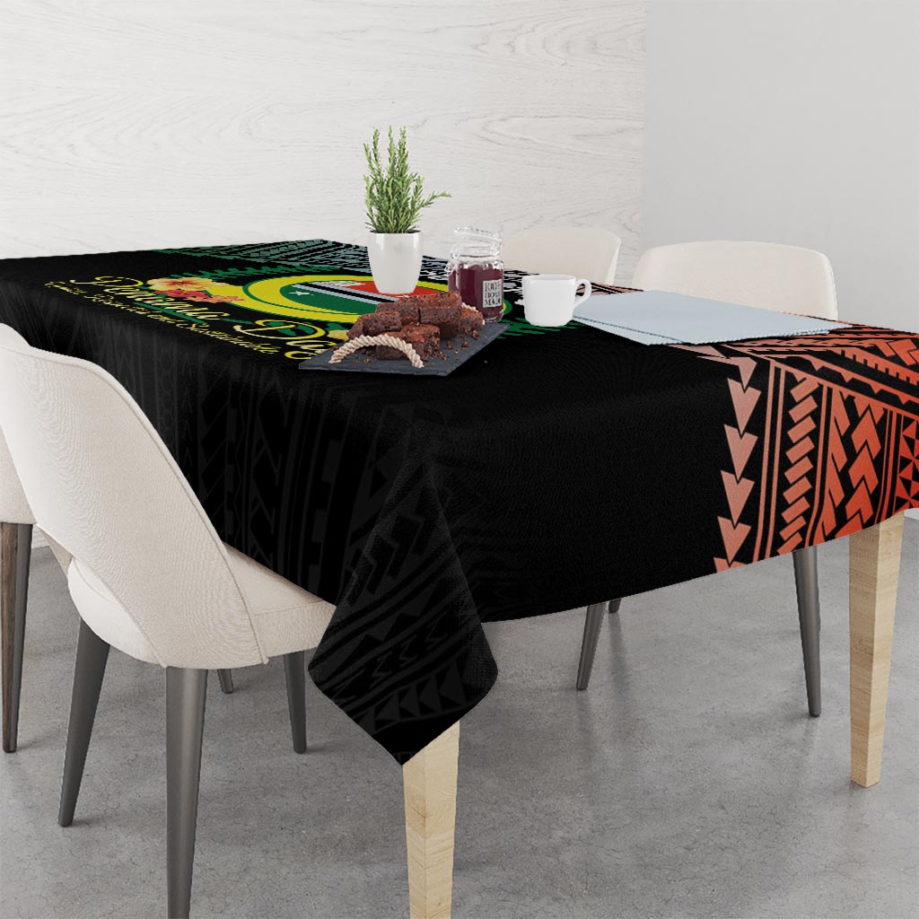 Personalised Penama Day Tablecloth Vanuatu Provinces Polynesian Pattern