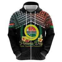 Personalised Penama Day Zip Hoodie Vanuatu Provinces Polynesian Pattern LT14 - Polynesian Pride