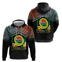 Personalised Penama Day Zip Hoodie Vanuatu Provinces Polynesian Pattern LT14 - Polynesian Pride