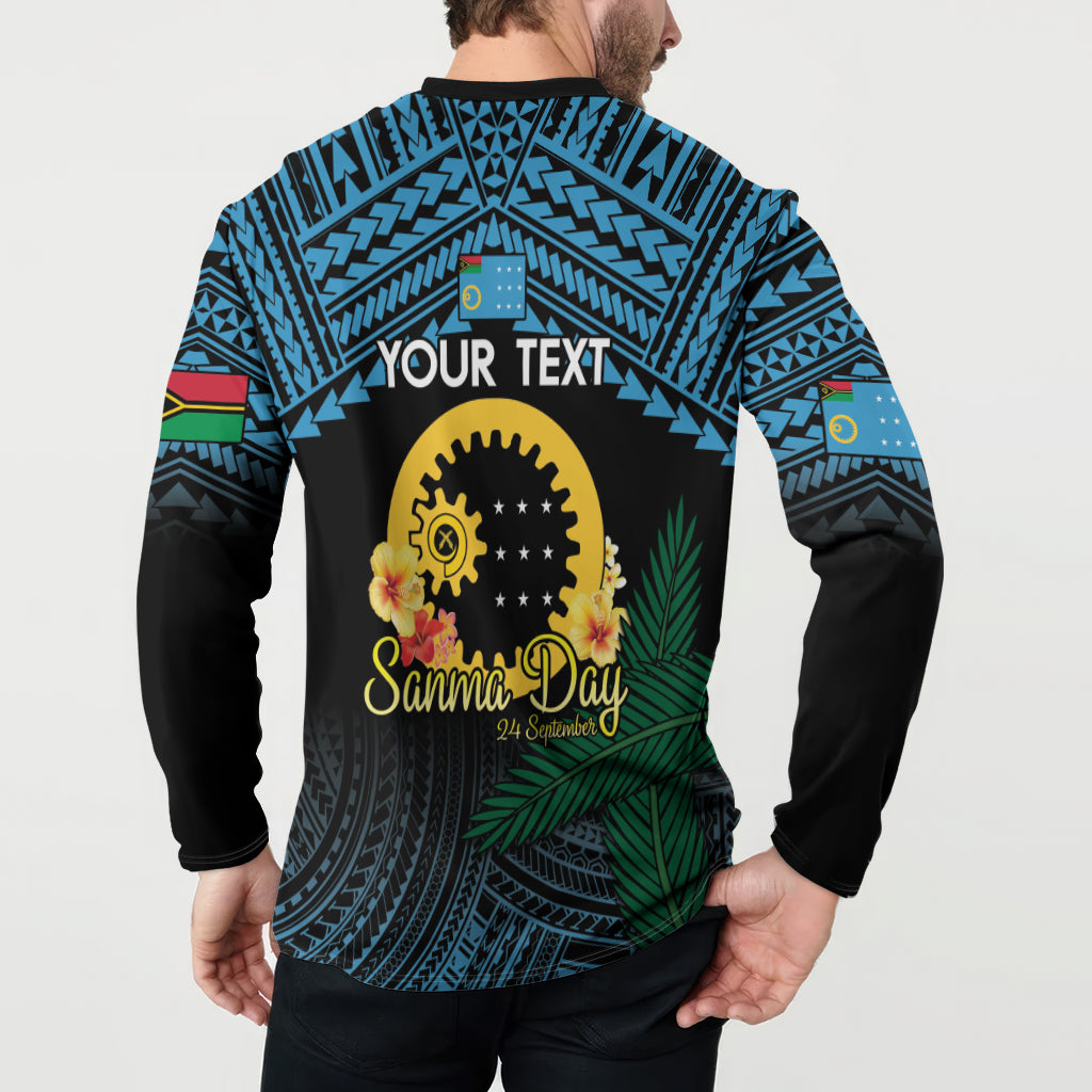 Personalised Sanma Day Button Sweatshirt Vanuatu Provinces Polynesian Pattern LT14 - Polynesian Pride