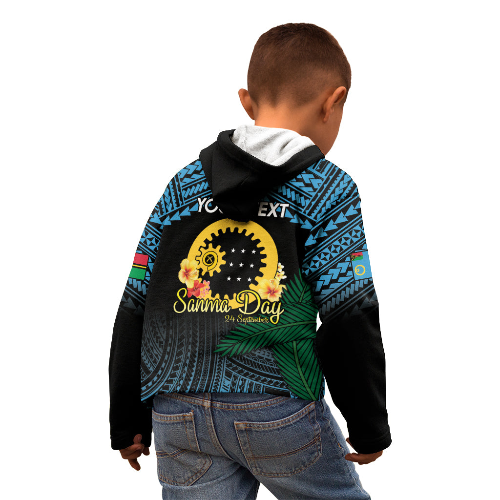 Personalised Sanma Day Kid Hoodie Vanuatu Provinces Polynesian Pattern