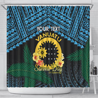 Personalised Sanma Day Shower Curtain Vanuatu Provinces Polynesian Pattern