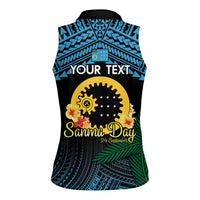 Personalised Sanma Day Women Sleeveless Polo Shirt Vanuatu Provinces Polynesian Pattern